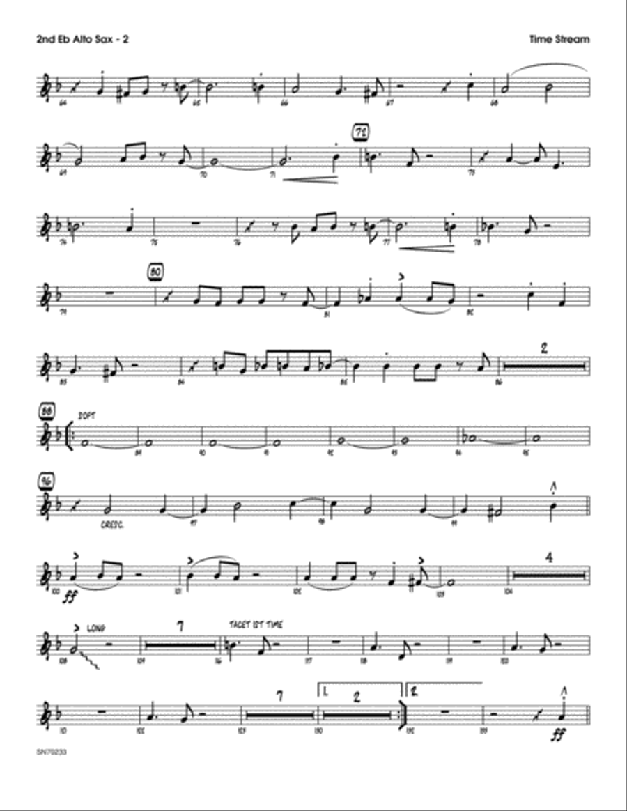 Time Stream - 2nd Eb Alto Saxophone Alto Saxophone scores gallery preview page 2