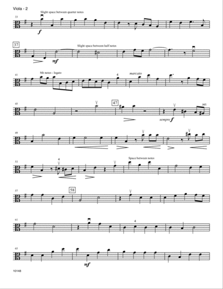 Sinfonia (Overture from Messiah) - Viola Viola scores gallery preview page 2