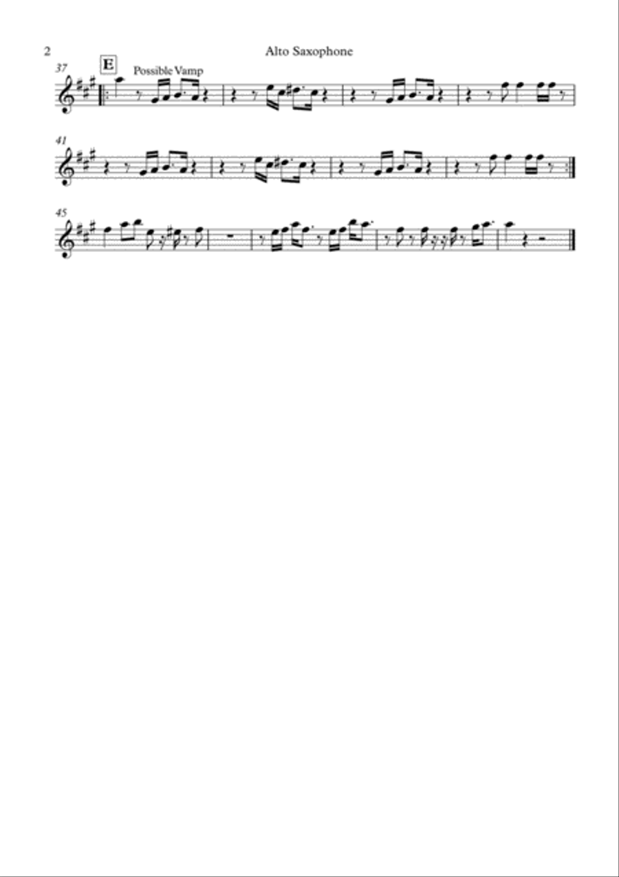 Brick House Tenor Saxophone scores gallery preview page 4