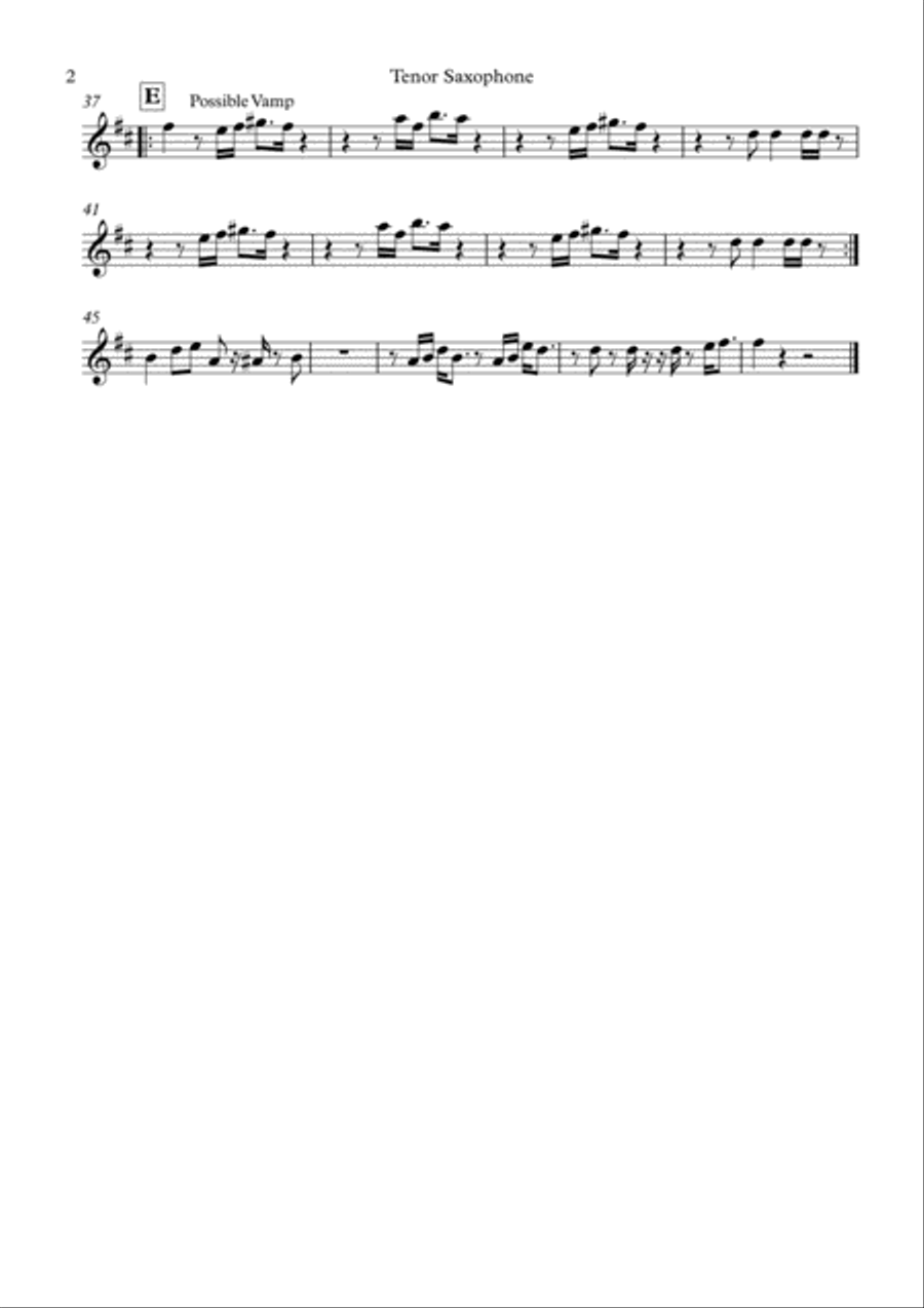 Brick House Tenor Saxophone scores gallery preview page 6