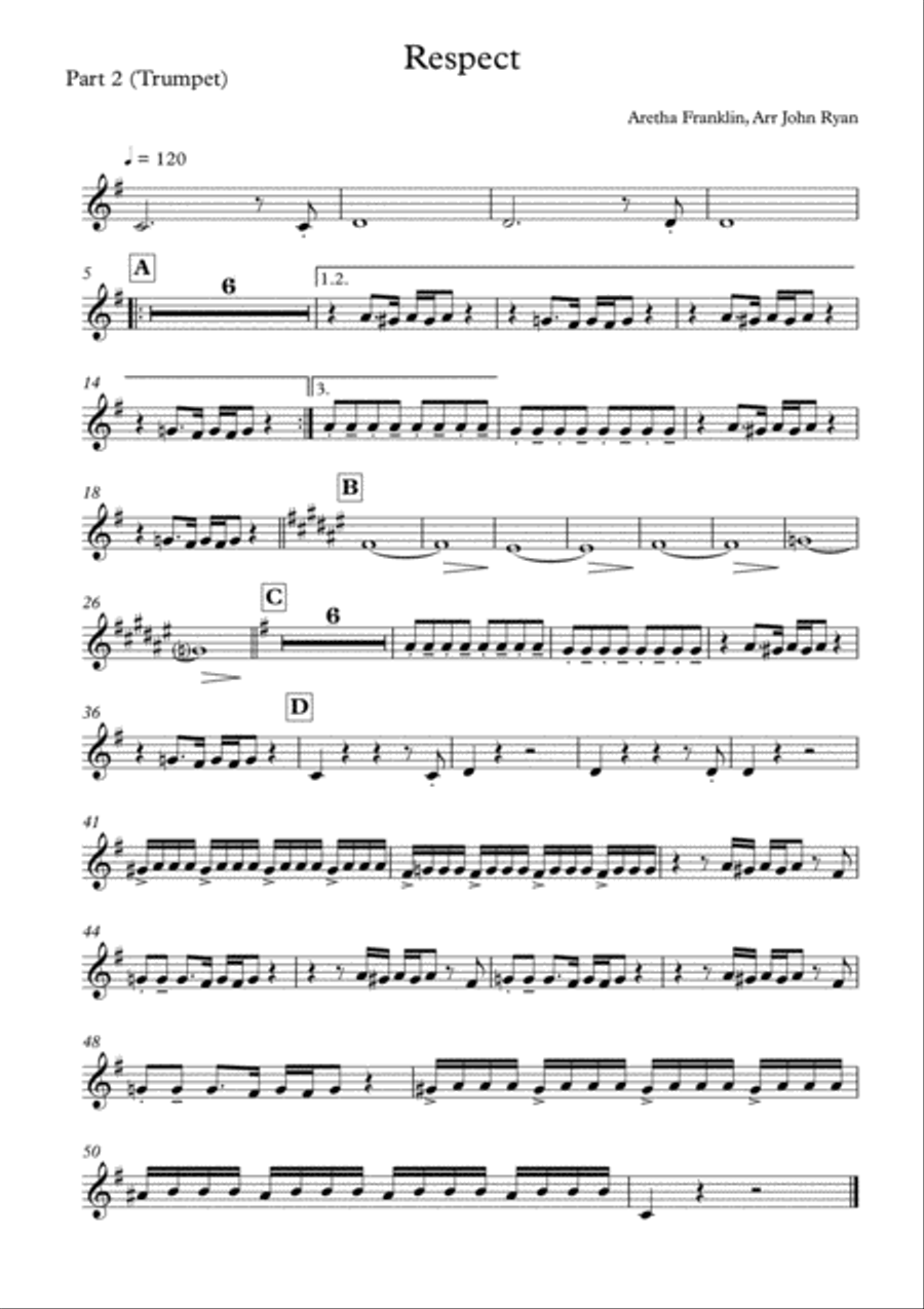 Respect Tenor Saxophone scores gallery preview page 3