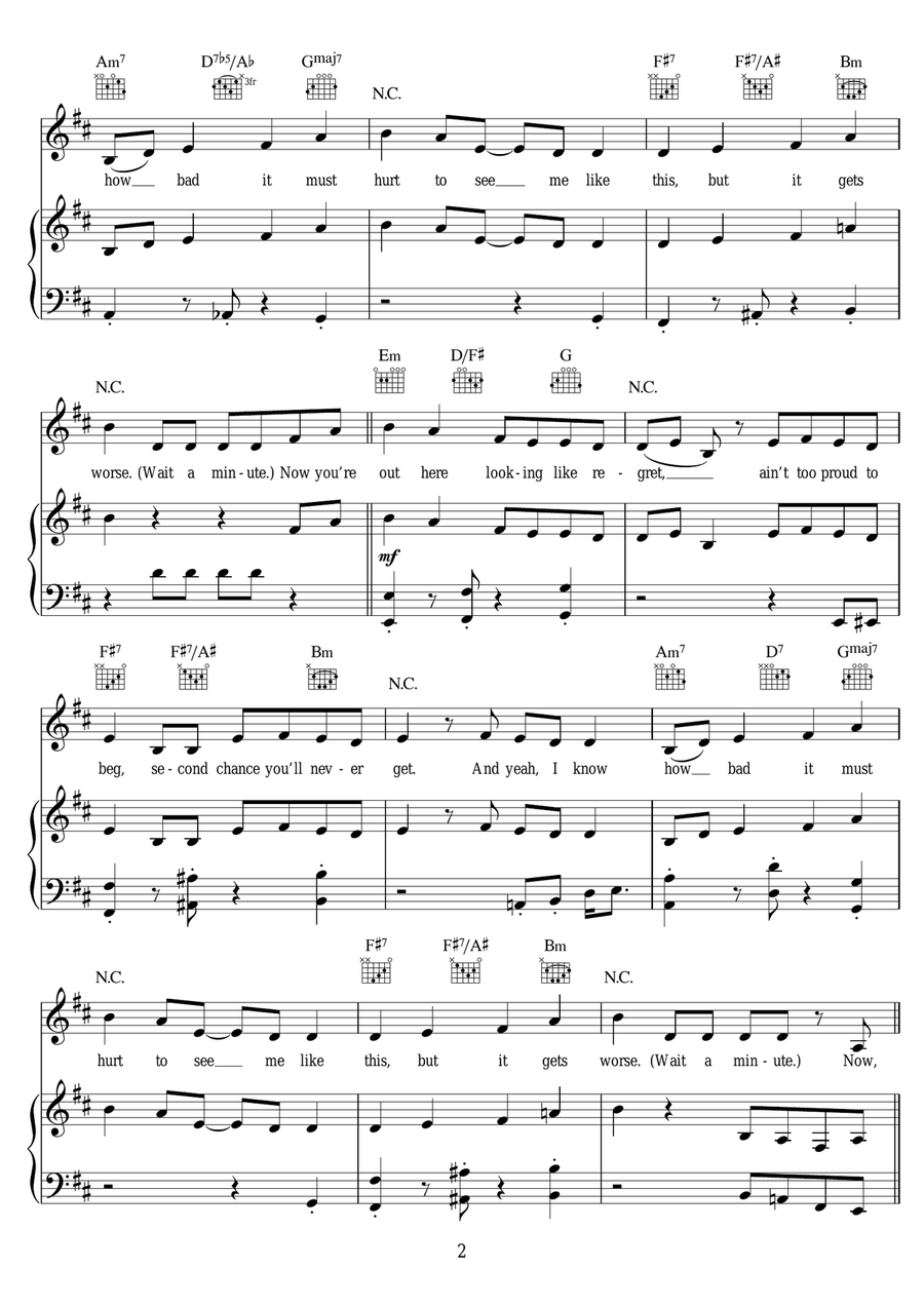 Sorry Not Sorry Sorry Not Sorry Piano, Vocal scores gallery preview page 2