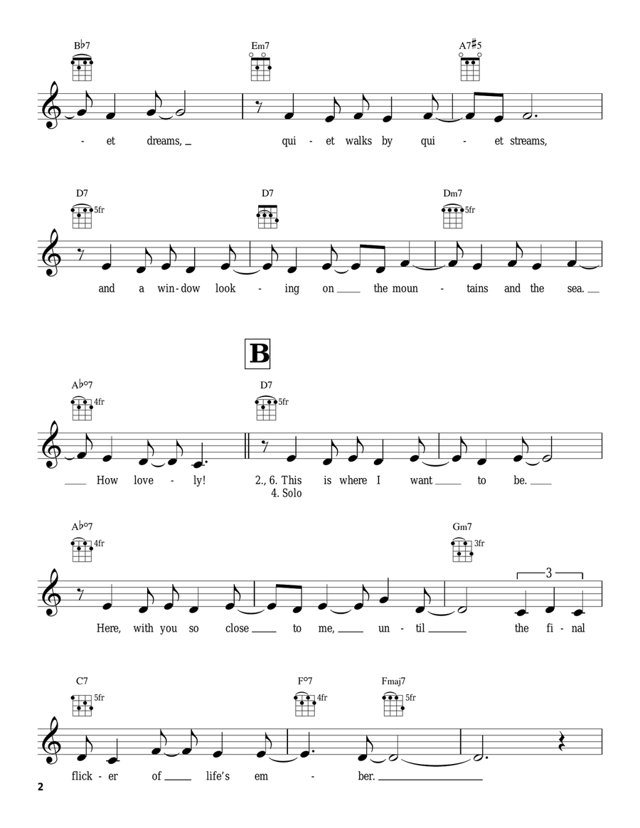 Quiet Nights Of Quiet Stars (Corcovado) Ukulele scores gallery preview page 2