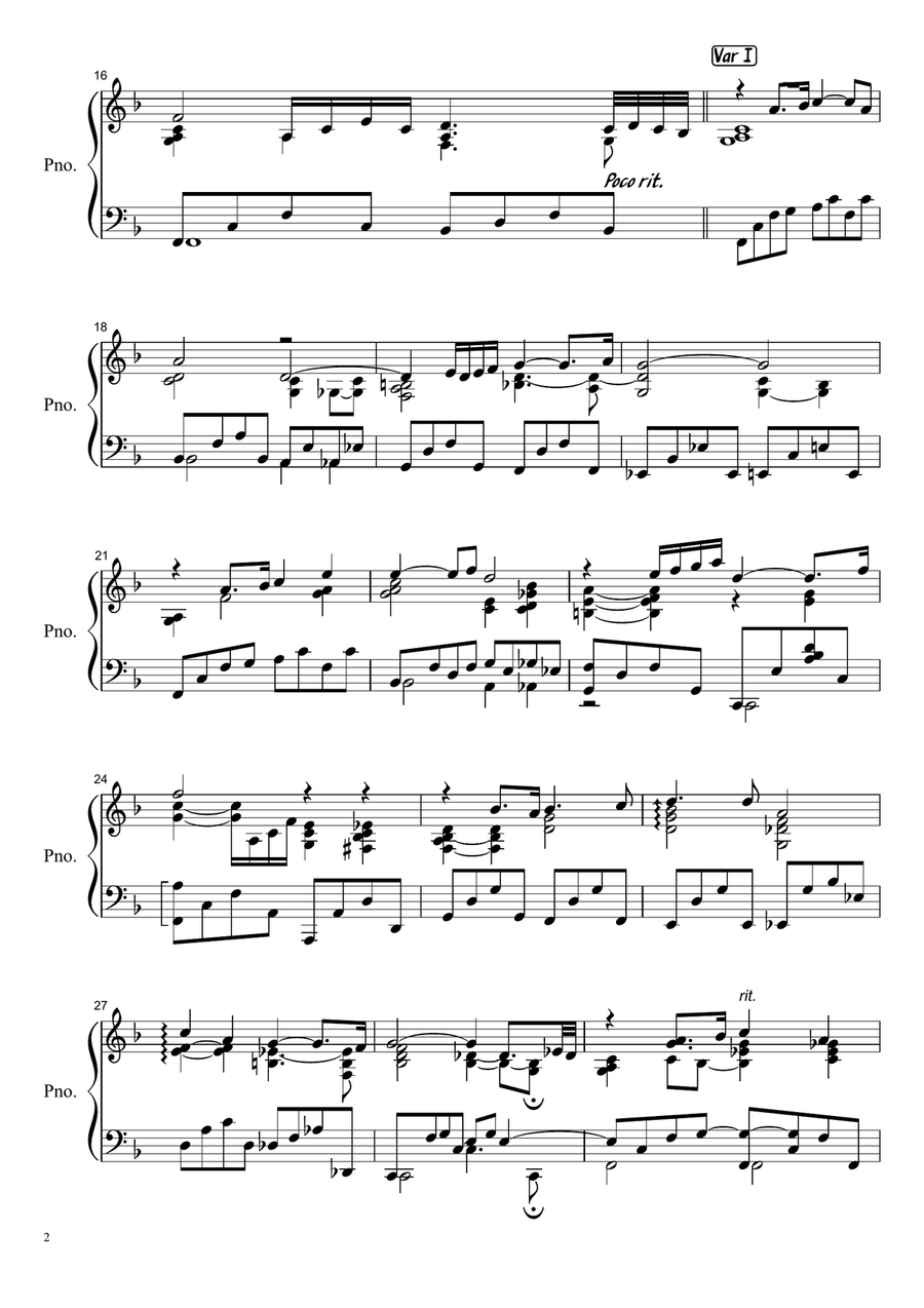 In the Bleak Midwinter (Holst): lyrical jazz ballad Piano Solo scores gallery preview page 2