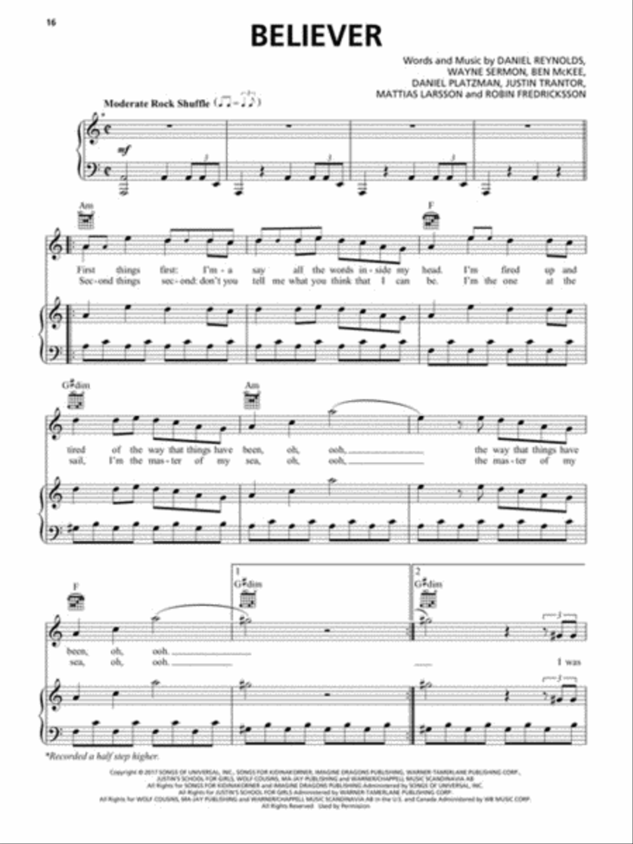Imagine Dragons – Evolve Imagine Dragons – Evolve Piano, Vocal, Guitar scores gallery preview page 5