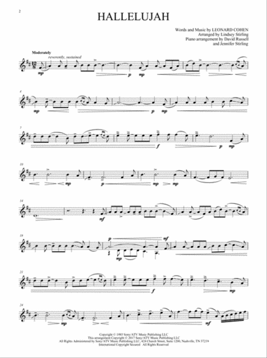 Hallelujah Hallelujah Violin Solo scores gallery preview page 3