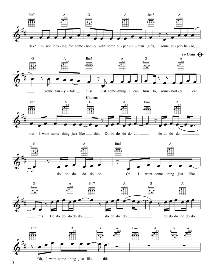 Something Just Like This Ukulele scores gallery preview page 2
