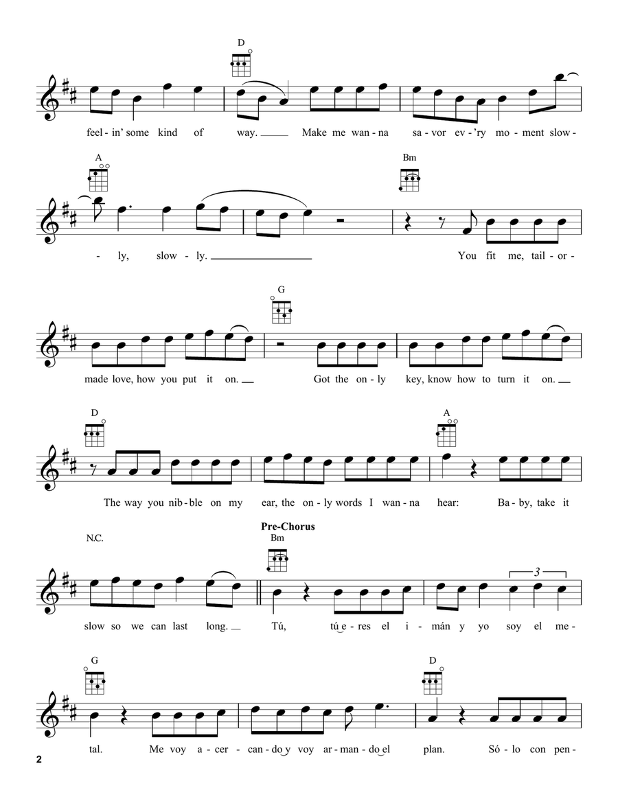 Despacito Despacito Ukulele scores gallery preview page 2