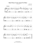 Hard Times Come Again No More - for easy piano
