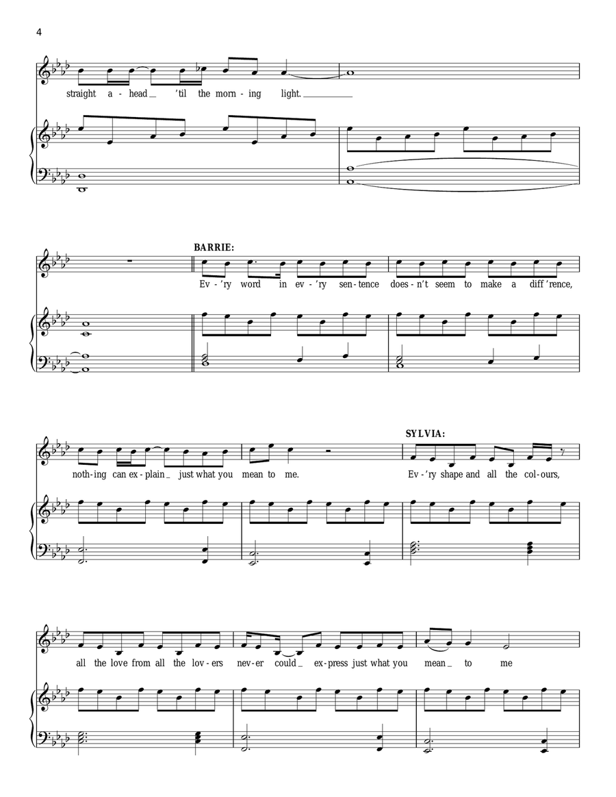 What You Mean To Me What You Mean To Me Piano, Vocal scores gallery preview page 4