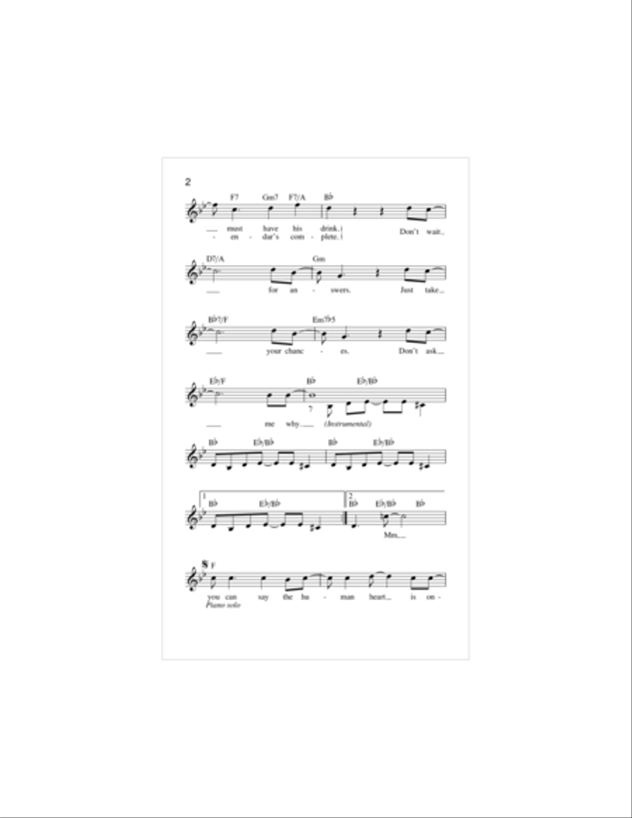 Don't Ask Me Why Piano scores gallery preview page 2