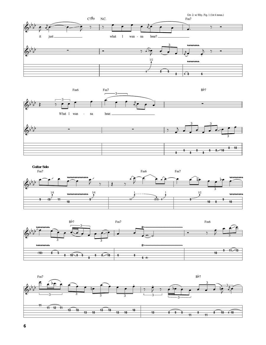 What I Wanna Hear What I Wanna Hear Acoustic Guitar scores gallery preview page 6