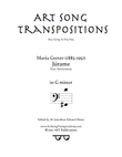GREVER: Júrame (transposed to G minor, bass clef)