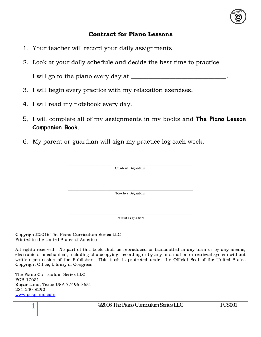 The Piano Lesson Companion Book-Preparatory Level Piano Method scores gallery preview page 2