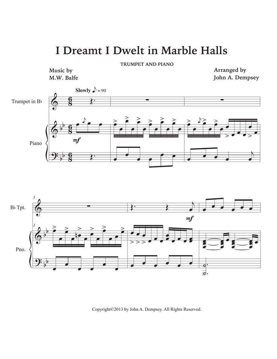 Marble Halls (Trumpet and Piano) Trumpet Solo scores gallery preview page 5