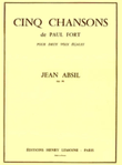 Chansons de Paul Fort Op. 18 (5)