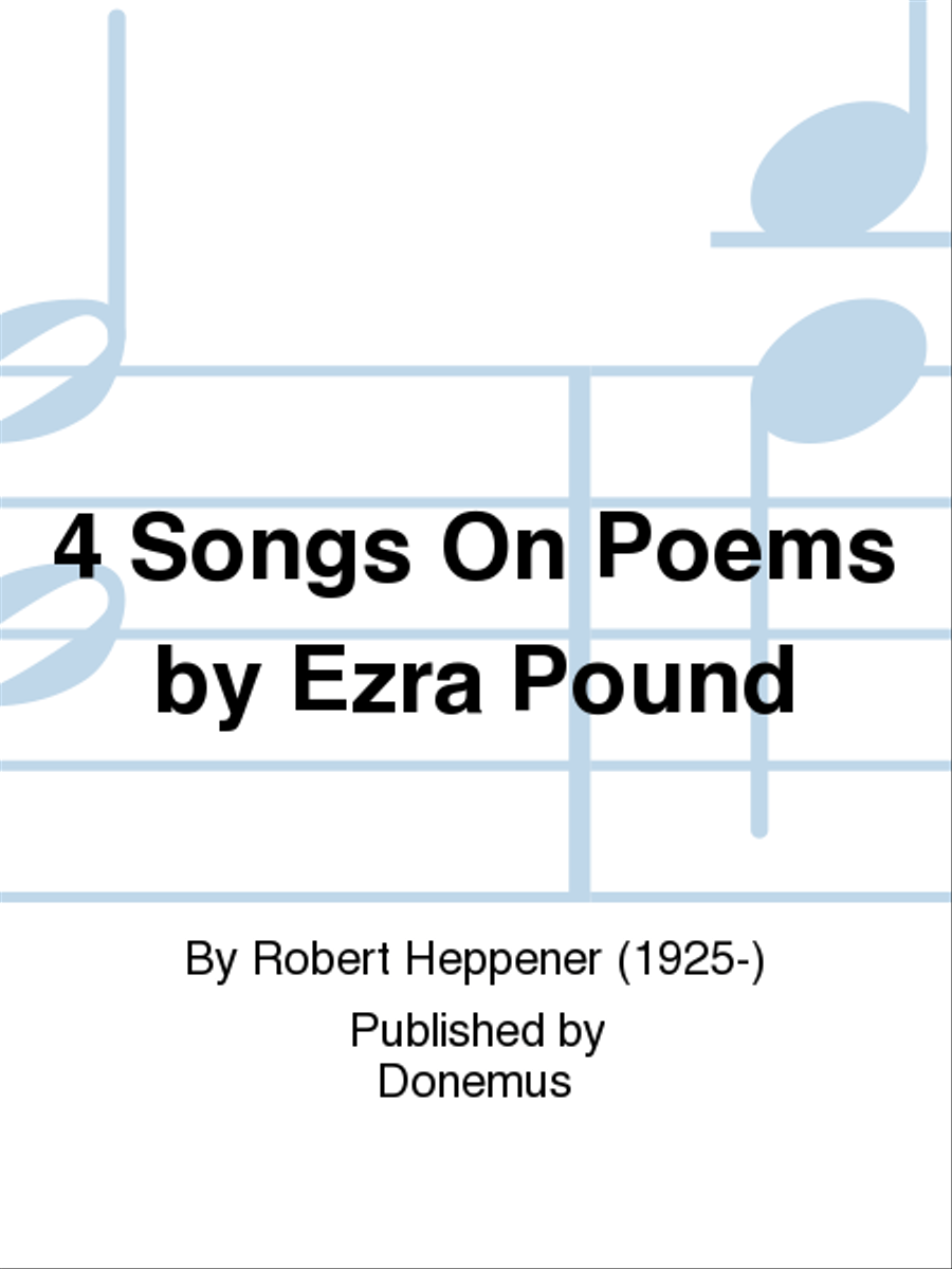 4 Songs on Poems By Ezra Pound Score scores gallery preview page 1