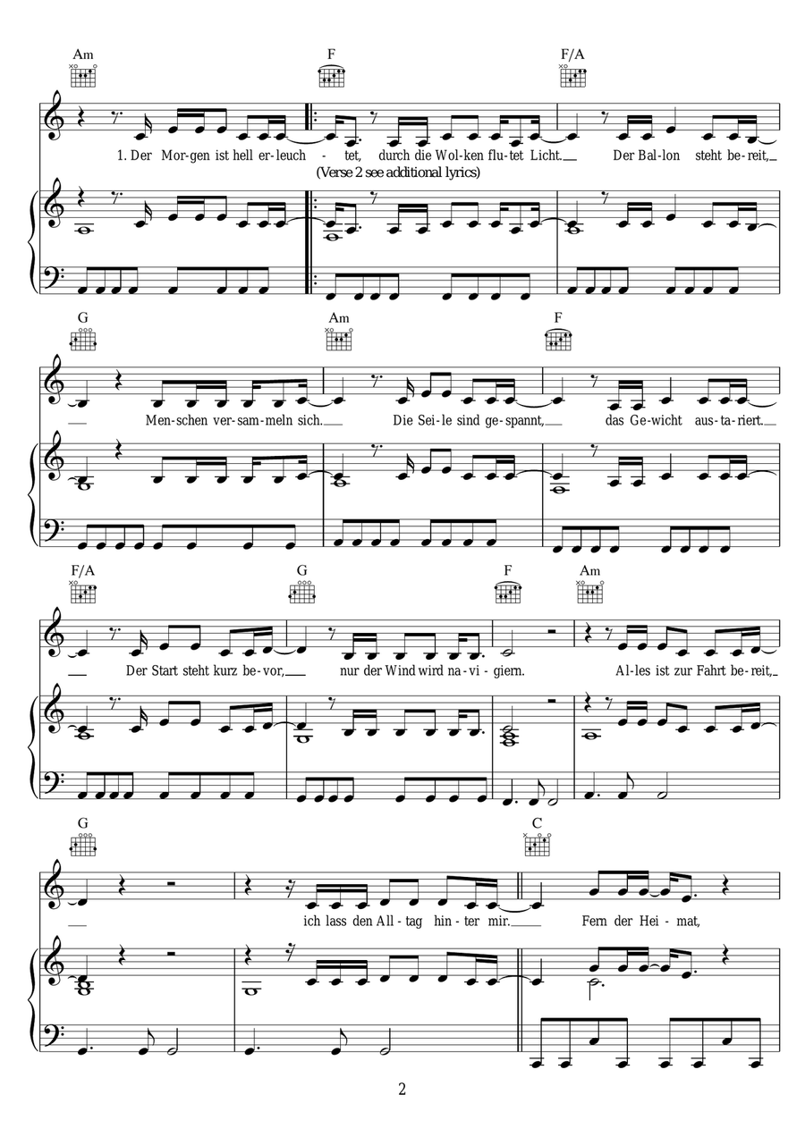 Ein Wahres Gluck Ein Wahres Gluck Piano, Vocal scores gallery preview page 2