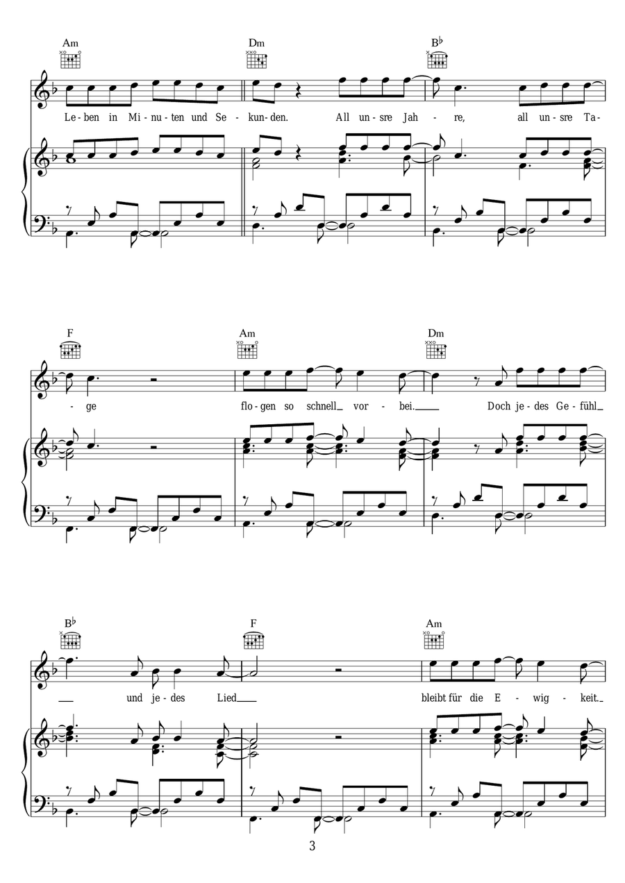 Ein Letztes Lied Ein Letztes Lied Piano, Vocal scores gallery preview page 3