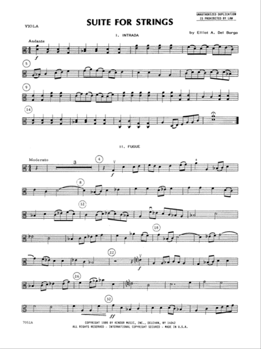 Suite for Strings - Viola String Orchestra scores gallery preview page 1