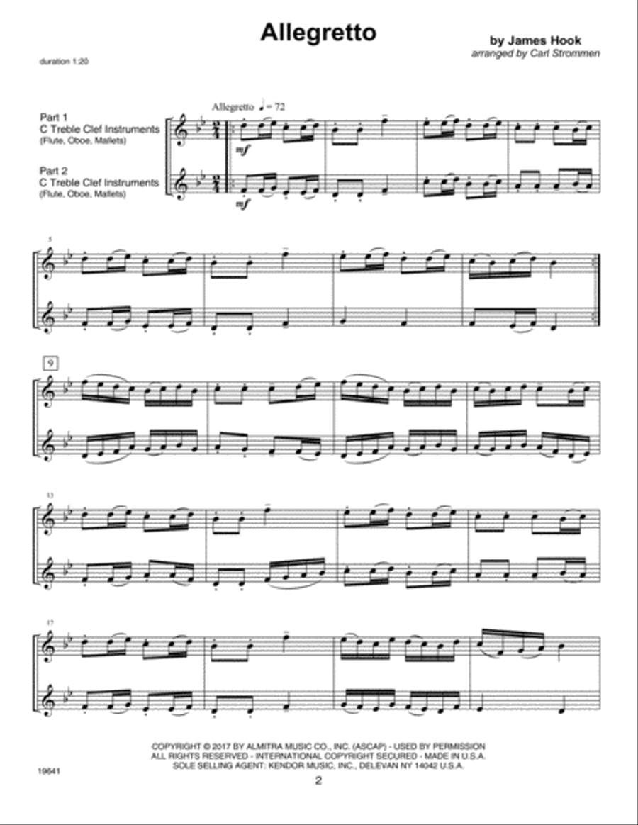 Second Year FlexDuets - C Treble Clef Instruments C Instrument scores gallery preview page 1