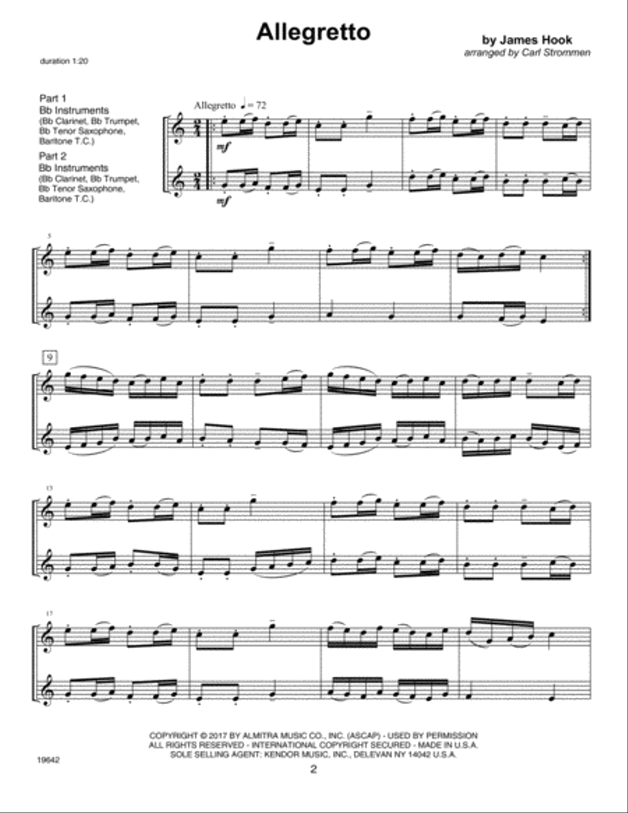 Second Year FlexDuets - Bb Instruments B-Flat Instrument scores gallery preview page 1