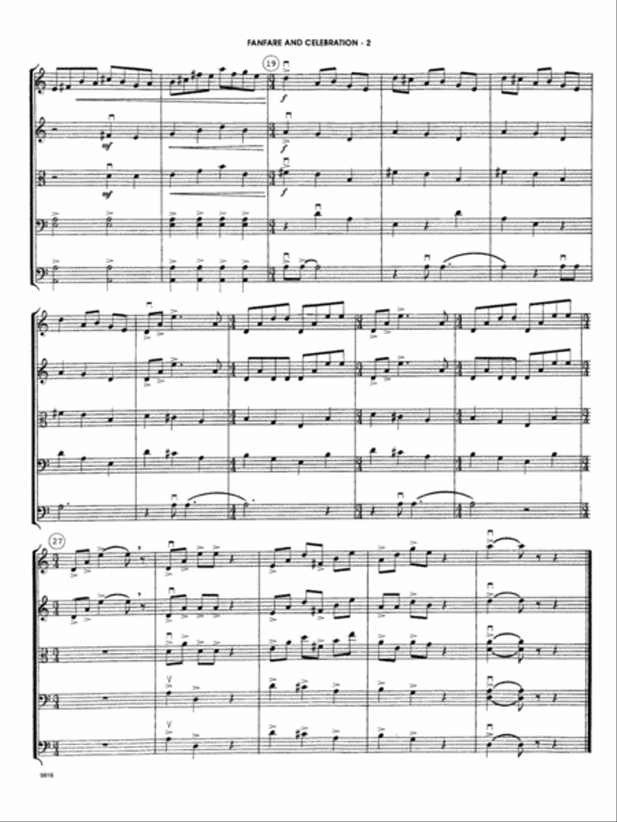 Fanfare and Celebration - Full Score Score scores gallery preview page 2