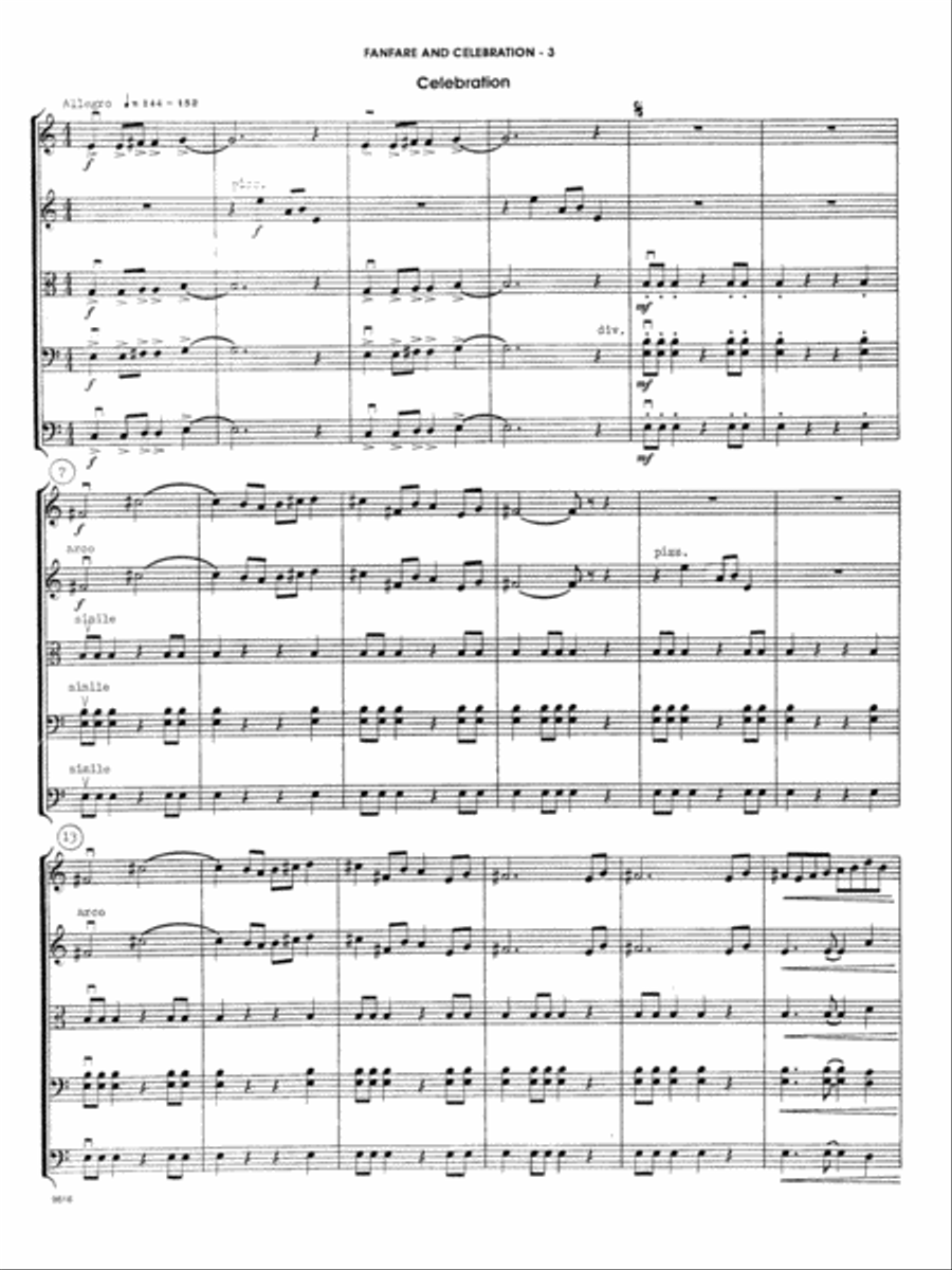 Fanfare and Celebration - Full Score Score scores gallery preview page 3