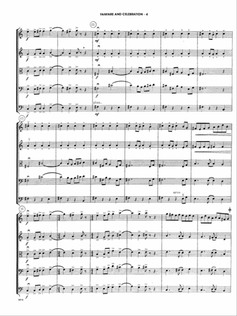 Fanfare and Celebration - Full Score Score scores gallery preview page 4