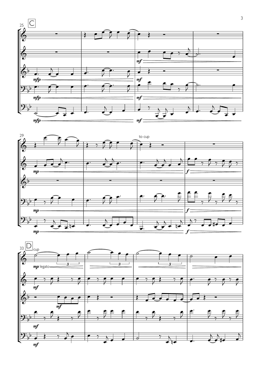 Brown Eyed Girl Brown Eyed Girl Brass Ensemble scores gallery preview page 3