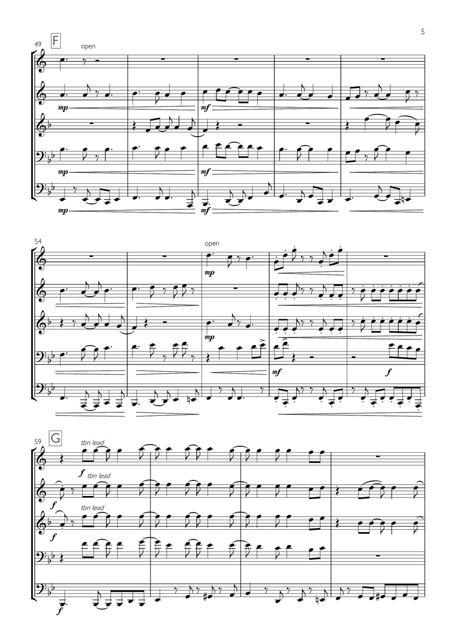 Brown Eyed Girl Brown Eyed Girl Brass Ensemble scores gallery preview page 5