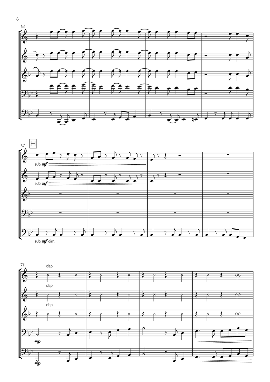 Brown Eyed Girl Brown Eyed Girl Brass Ensemble scores gallery preview page 6