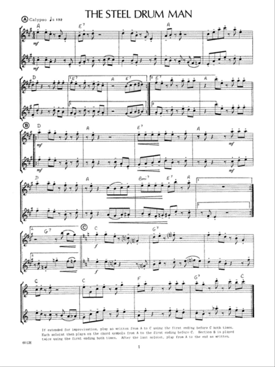 14 Jazz-Rock Duets Saxophone scores gallery preview page 1