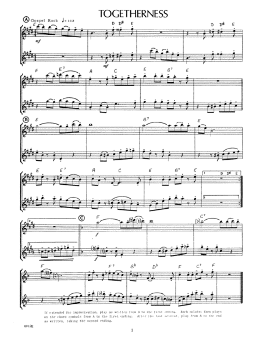 14 Jazz-Rock Duets Saxophone scores gallery preview page 3