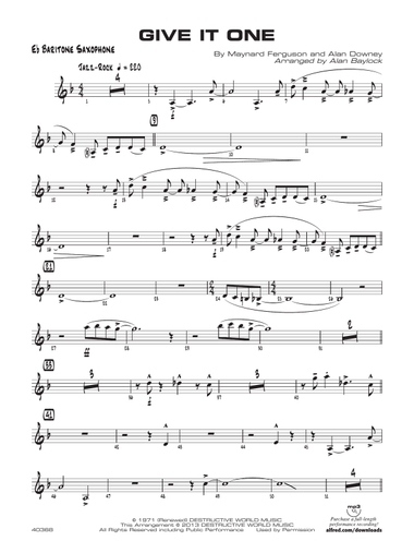 Give It One: E-flat Baritone Saxophone
