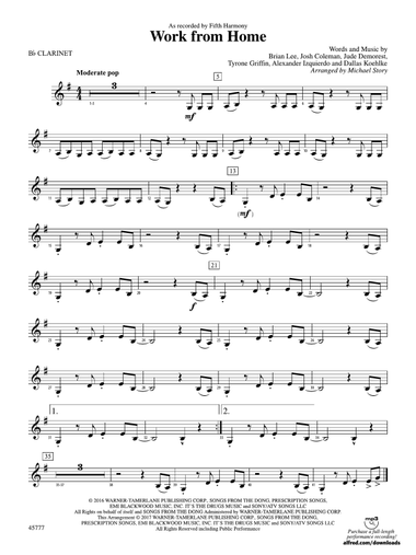 Work from Home: 1st B-flat Clarinet