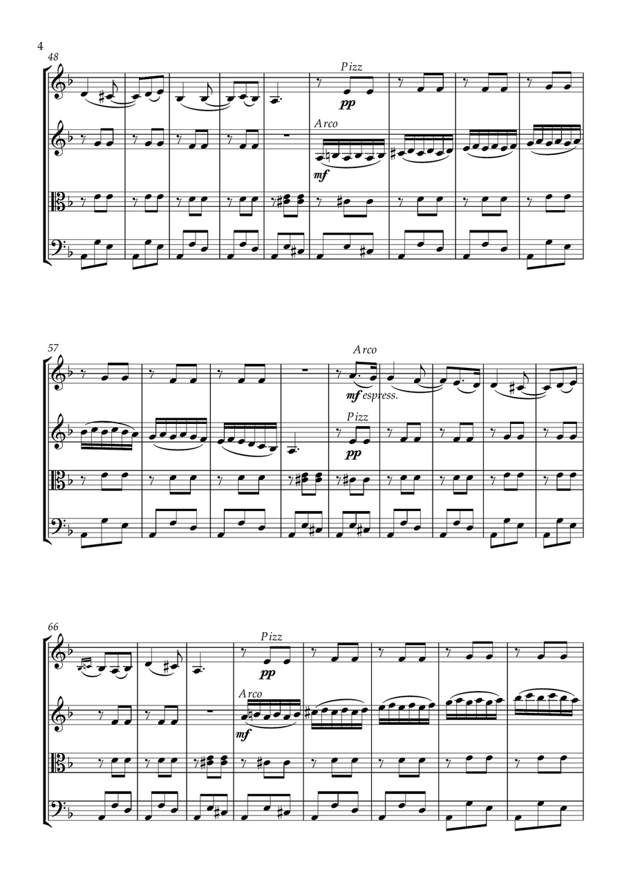 Carmen Suite Nº 1 (Prelude and Aragonaise) - G. Bizet (Full Score and Parts) String Quartet scores gallery preview page 4