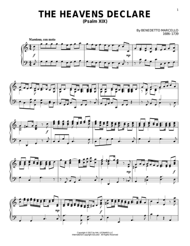 The Heavens Declare (Psalm XIX)