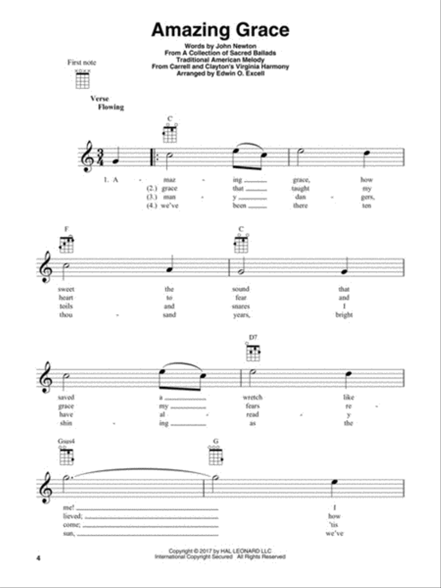 First 50 Songs You Should Play on Baritone Ukulele Baritone Ukulele scores gallery preview page 4