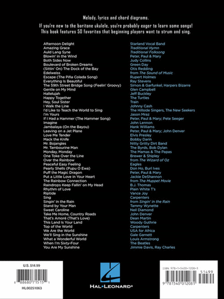 First 50 Songs You Should Play on Baritone Ukulele Baritone Ukulele scores gallery preview page 6