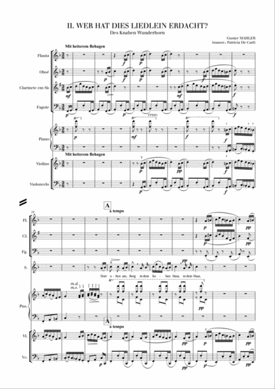 Wer hat dies Liedlein Erdacht? Bassoon scores gallery preview page 1