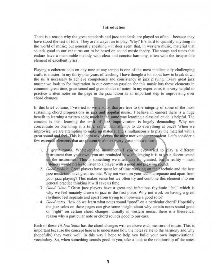 16 Moderately Challenging Jazz Solos - Alto Sax Alto Saxophone scores gallery preview page 3