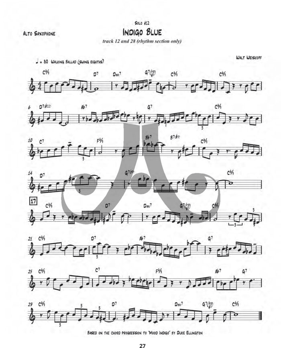 16 Moderately Challenging Jazz Solos - Alto Sax Alto Saxophone scores gallery preview page 5