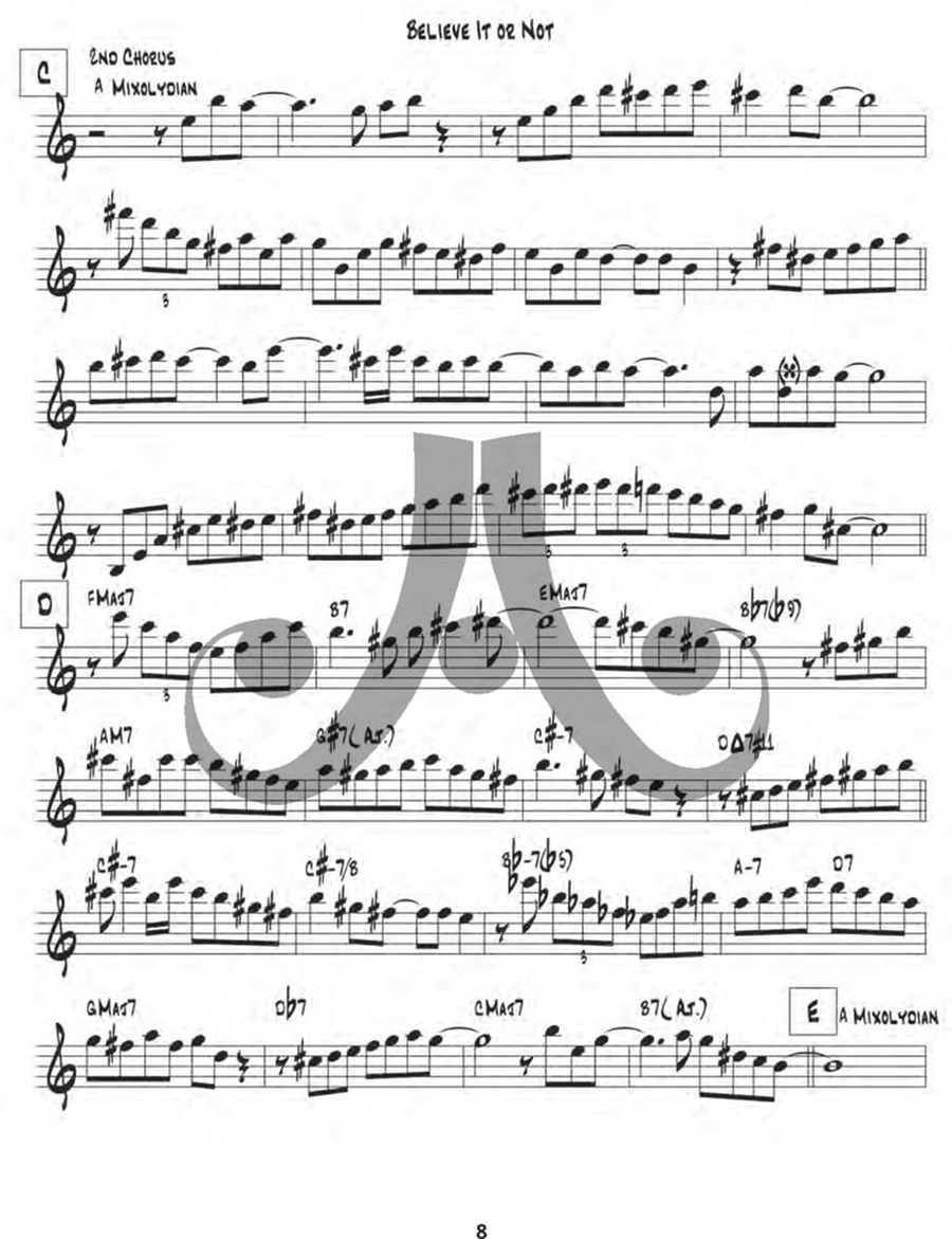 Saxophone Solos Vol. 2 - Modal Classics Saxophone Solo scores gallery preview page 6