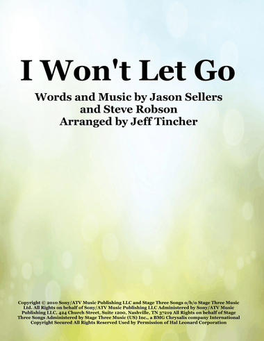 I Won't Let Go