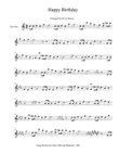 Happy Birthday (Easy key of C) - Alto Sax mini preview