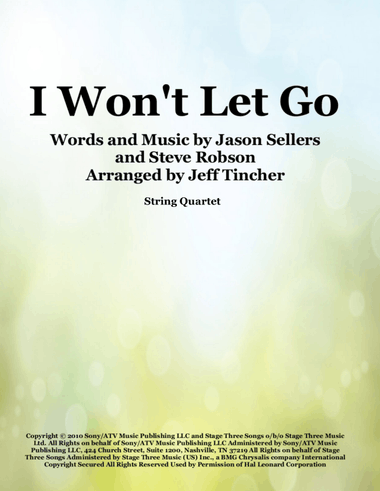 I Won't Let Go