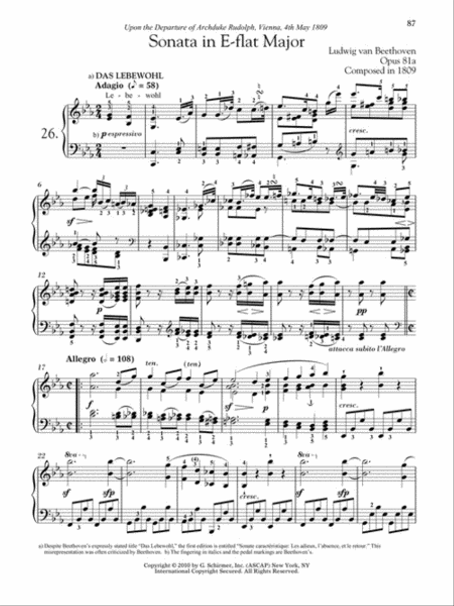Beethoven – Five Favorite Piano Sonatas Piano Solo scores gallery preview page 10