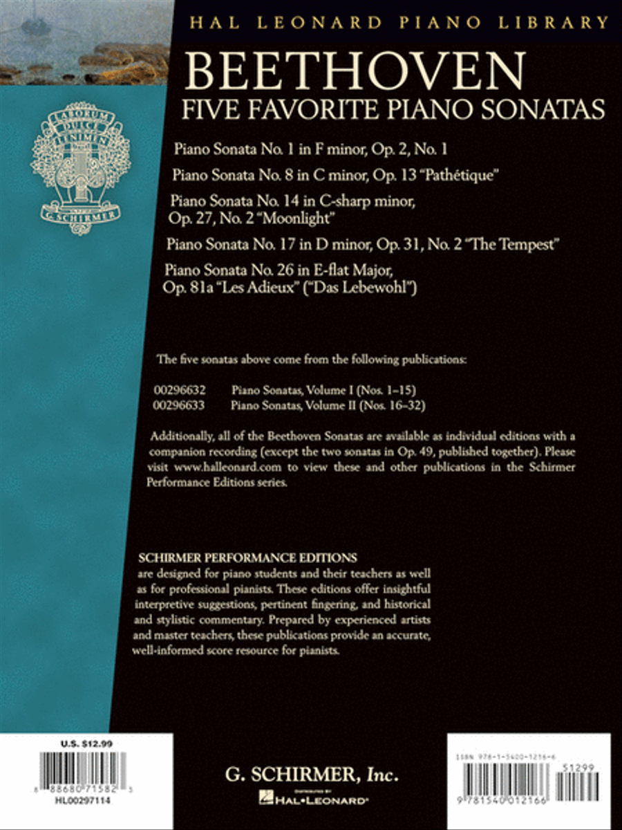 Beethoven – Five Favorite Piano Sonatas Piano Solo scores gallery preview page 11