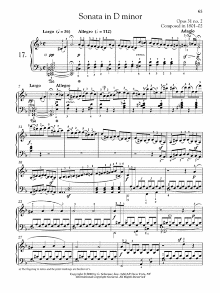 Beethoven – Five Favorite Piano Sonatas Piano Solo scores gallery preview page 9